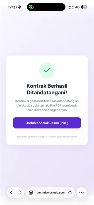 Kos Manager: Kontrak tersimpan