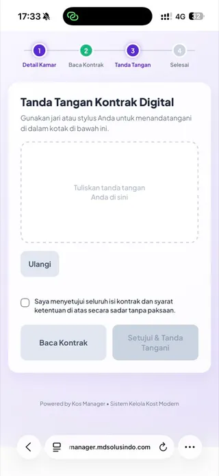 Kos Manager: Tanda tangan di HP